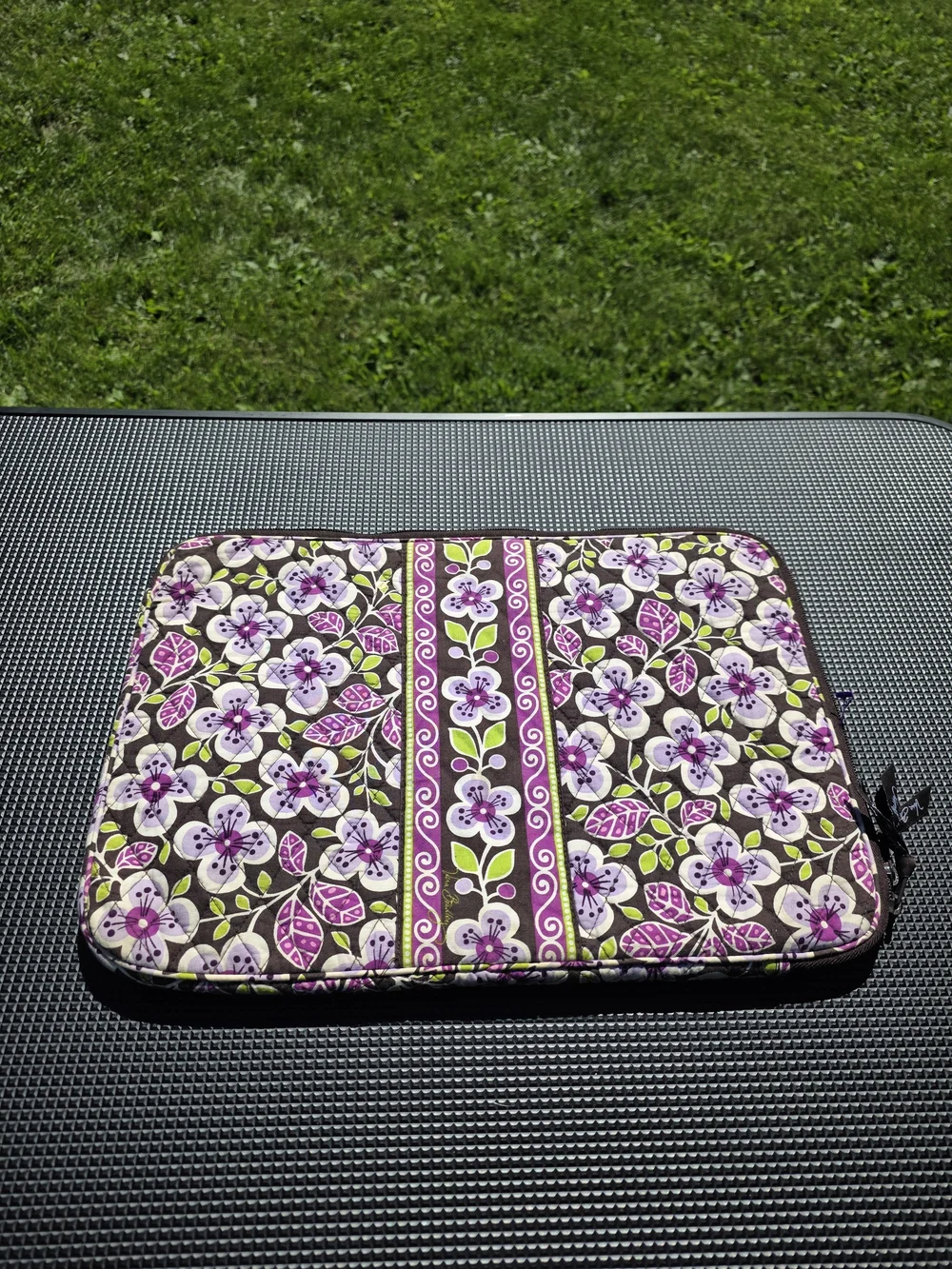 Vera Bradley Quilted Floral Tablet Sleeve in Purple & Green